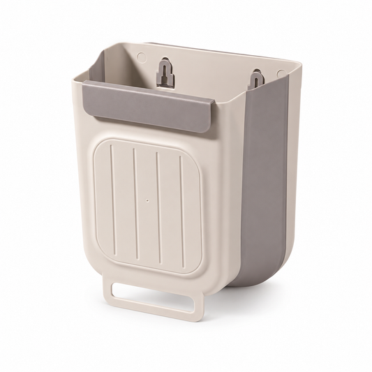 🗑️ Space-Saving | Durable Plastic Kitchen Organizer | Sleek Hanging Wastebasket